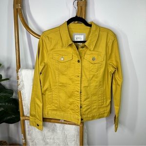 NWT Market & Spruce Yellow Denim Jacket sz L